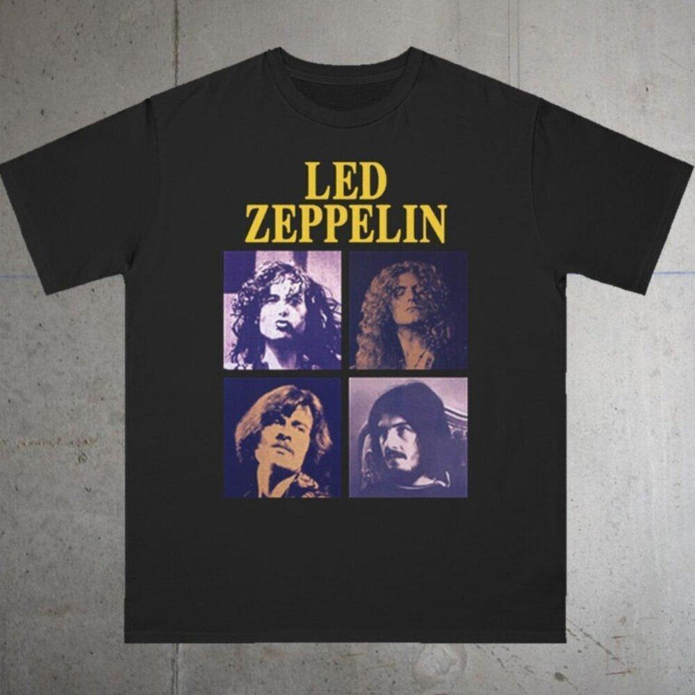 Led Zeppelin Four Faces T-Shirt Classic Rock Band Graphic Tee